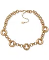 Dkny Gold-tone Double Cable Chain Collar Necklace, 16" + 3" Extender