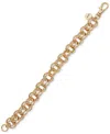 Dkny Gold-tone Double Cable Chain Flex Bracelet