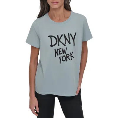 Dkny Graffiti Logo Graphic T-shirt In Blue