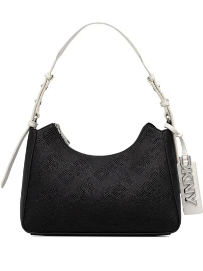 Dkny Grained Shoulder Bag In Black