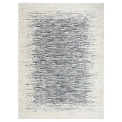 Dkny Grand Street 3'11" X 5'11" Ivory Blue Modern Indoor Rug In Blue;ivory