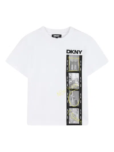 Dkny T-shirt Mit Grafischem Print In White