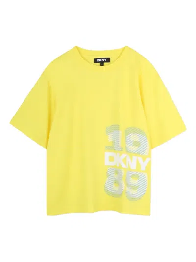 Dkny Kids' Graphic T-shirt In Yellow