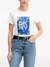 Dkny Skyscraper Graphic T-shirt In White