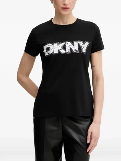 Dkny Graphic-print T-shirt In Black