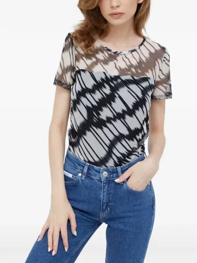 Dkny Graphic-print T-shirt In Black