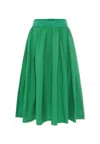 Dkny Green Skirt For Girl With Logo In Green