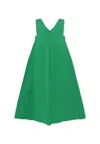 Dkny Green Sleeveless Dress For Girl With Logo In Green