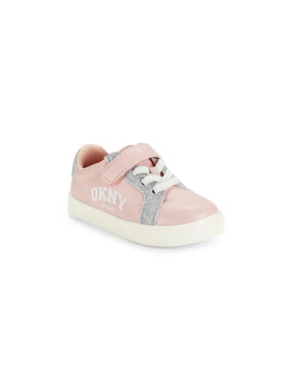 Dkny Babies' Gretchen Gigi Logo Touch Strap Sneakers In Blush