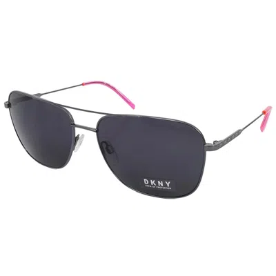 Dkny Grey Square Unisex Sunglasses Dk113s 033 58 In Black