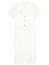 Dkny Grid-pattern Midi Dress In Neutrals