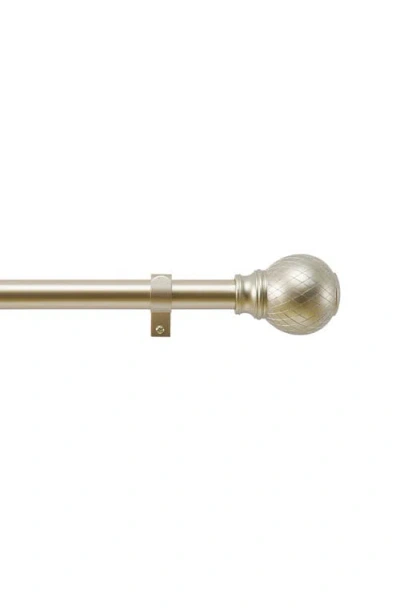 Dkny Griffin 36" To 66" Adjustable Curtain Rod In Gold