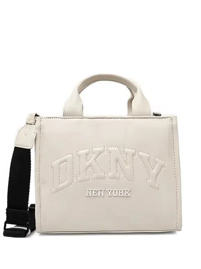Dkny Hadlee Logo-embossed Tote Bag In Neutral