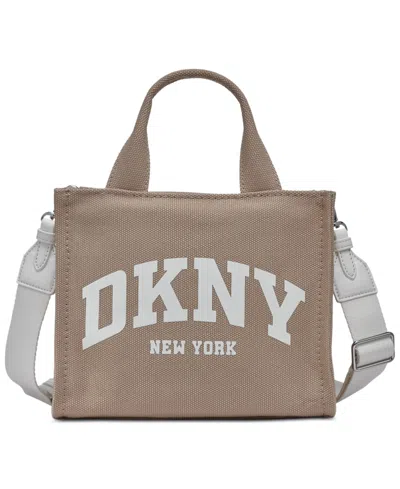 Dkny Hadlee Logo Large Tote Bag In Light Khaki,marshmallow
