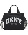 Dkny Hadlee Logo Small Tote Bag In Black,silv