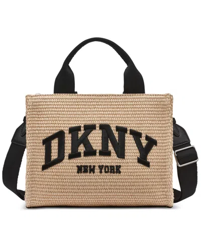 Dkny Hadlee Medium Logo Tote Bag In Natural,black