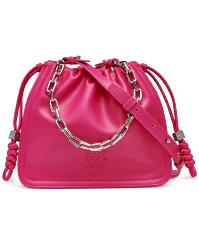 Dkny Halle Drawstring Crossbody In Pink