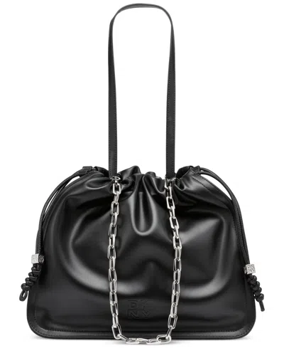 Dkny Halle Drawstring Tote In Black