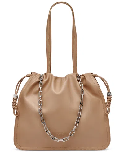 Dkny Halle Drawstring Tote In Brown