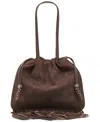 Dkny Halle Large Drawstring Tote Bag In Brown