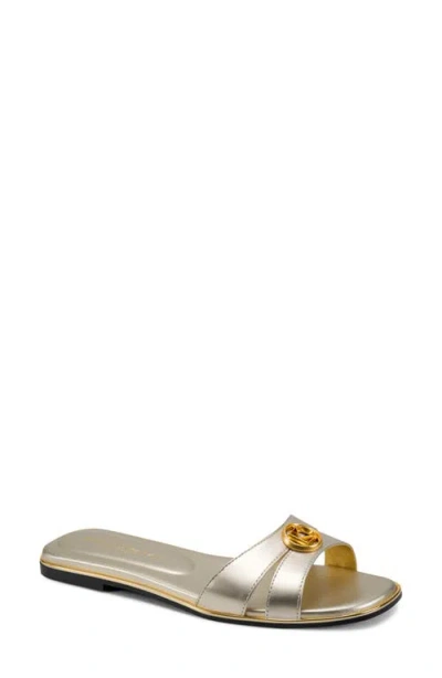 Dkny Halo Slide Sandal In Gold