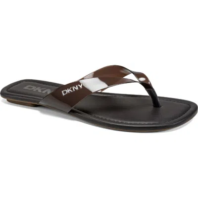 Dkny Hampton Flip Flop In Brown