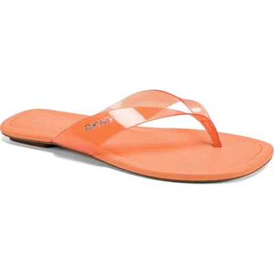 Dkny Hampton Flip Flop In Orange