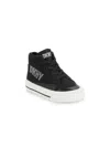 Dkny Hannah Melissa Embellished Logo High Top Sneakers In Black