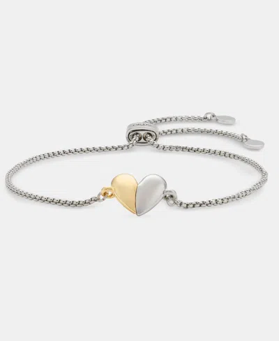 Dkny Heart Charm Slider Bracelet In Pattern