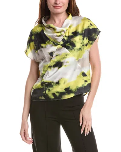 Dkny High Cowl Neck Top In Multi