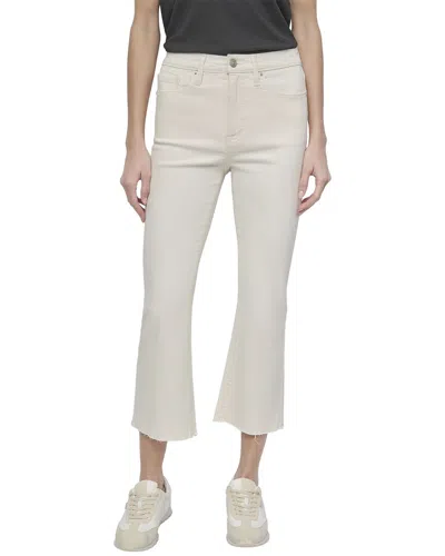 Dkny High Rise Ecru Flare Jean In Blue