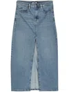 Dkny High-rise Maxi Denim Skirt In Blue
