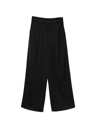 Dkny High-rise Pleat Trousers In Black