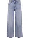 Dkny High Rise Rhinestud Embellished Wide Leg