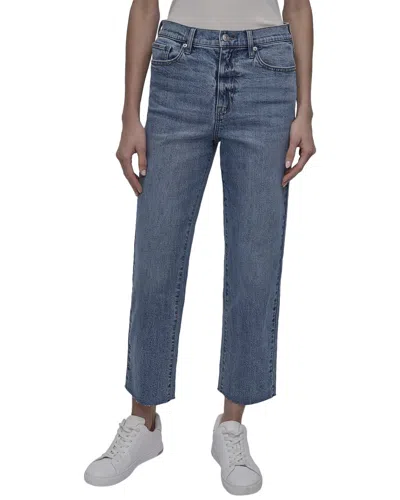 Dkny High-rise Westside Classic Straight Jean In Blue