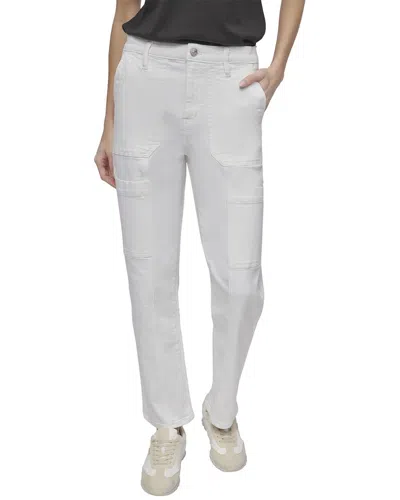Dkny High Rise White Straight Jean