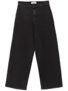 Dkny High-rise Wide-leg Jeans In Black