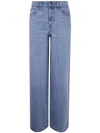 Dkny High Rise Rhinestud Embellished Wide Leg In Bryant