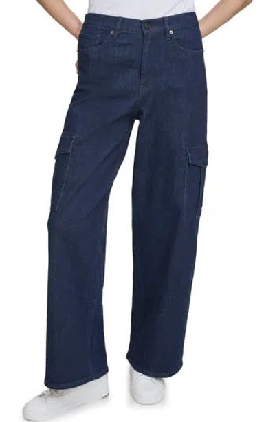 Dkny High Waist Cargo Jeans In Union Square