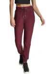 Dkny High Waist Joggers In Red