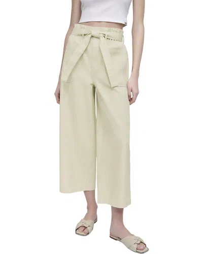 Dkny High Waist Paper Bag Pant In Neutral