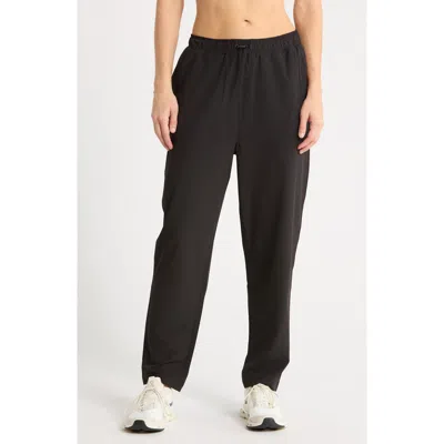 Dkny High Waist Tapered Straight Leg Pants In Black