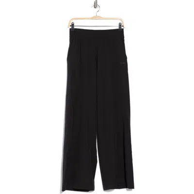 Dkny High Waist Wide Leg Pants In Black
