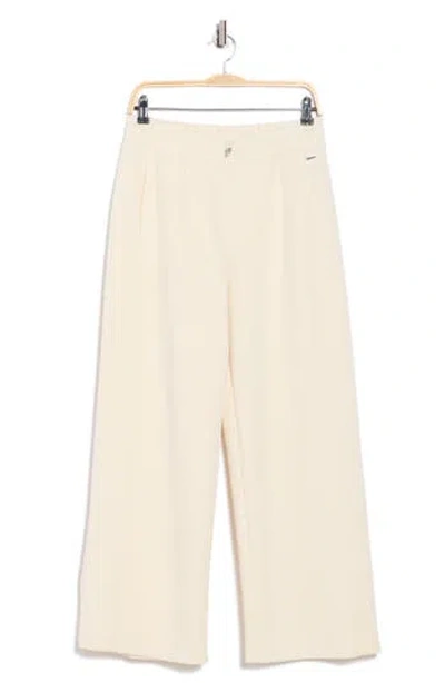 Dkny Highline High Waist Ribbed Pull-on Pants In Neutral