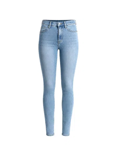Dkny High-rise Skinny Jeans In Blue