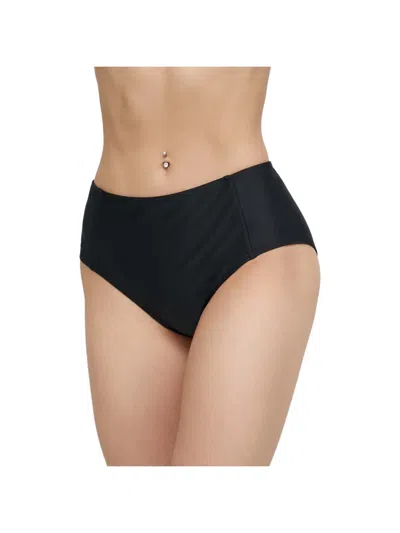 Dkny High-waisted Bikini Bottoms In Black