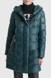 Dkny Hooded Packable Down Jacket In Malachite