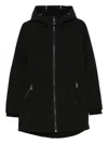 Dkny Hooded Zip-up Jacket In Black