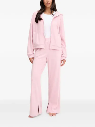Dkny Hooded Zip-up Pyjama Set In Pink