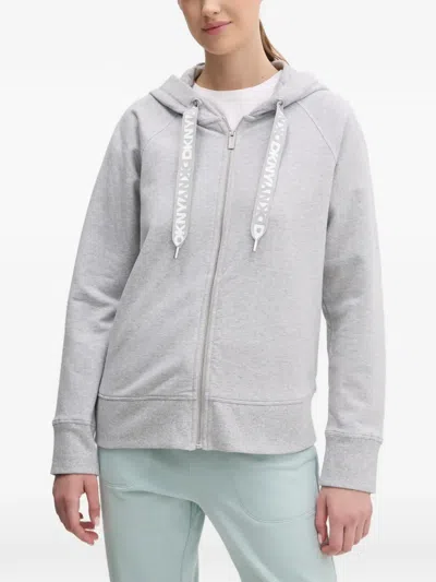 Dkny Hooded Zip-up Top In Multi